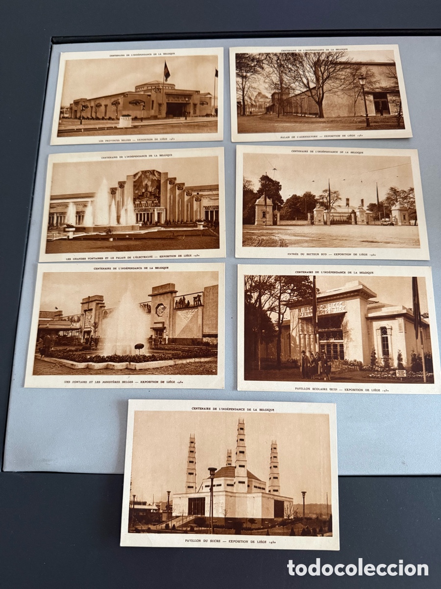 Postales: 7x Postales. EXPOSICI&Oacute;N INTERNACIONAL DE LIEJA. 1930