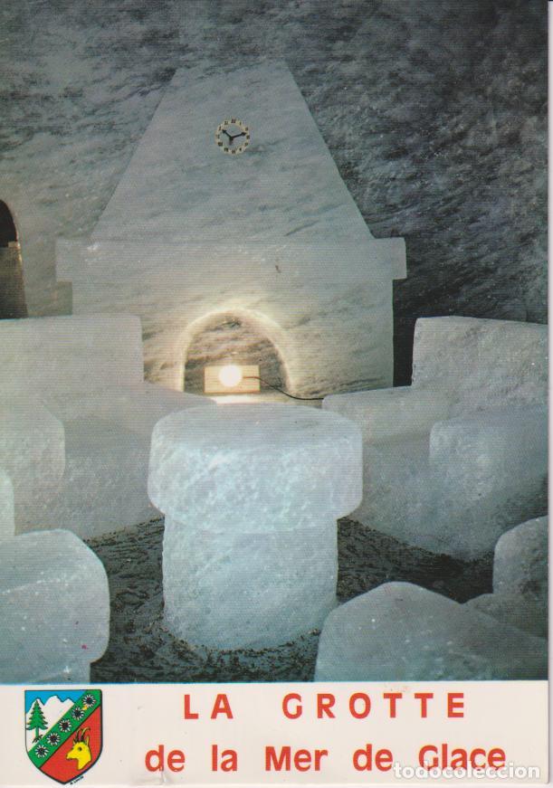 Postales: FRANCIA, CHAMONIX, LA GROTTE DE LA MER DE GLACE - STUDIO YVON -S/C
