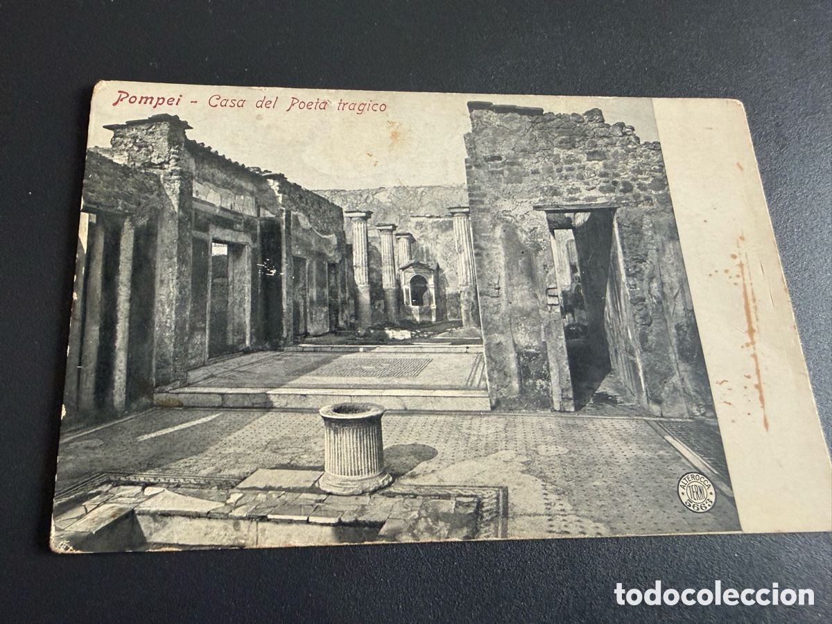 Postales: Postal POMPEYA. CASA del Poeta Tr&aacute;gico. 1924