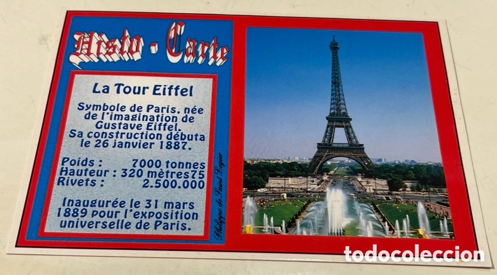Postales: Postal. Histo - Carte. Par&iacute;s. Francia. A&ntilde;os 90.
