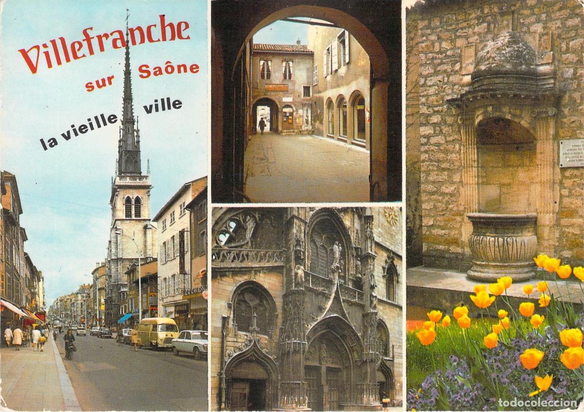 Postales: Postal de Villefranche-sur-Saone - Vistas de la Ciudad Vieja y Arquitectura