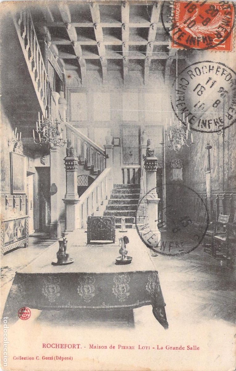 Postales: Postal de la Gran Sala de la Casa de Pierre Loti