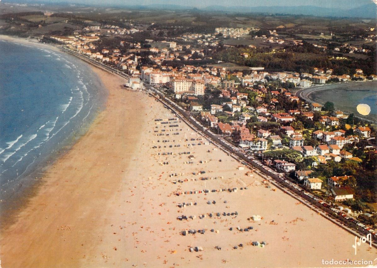 Postales: Postal de la Playa de Hendaya Vista A&eacute;rea Costa Vasca Francia