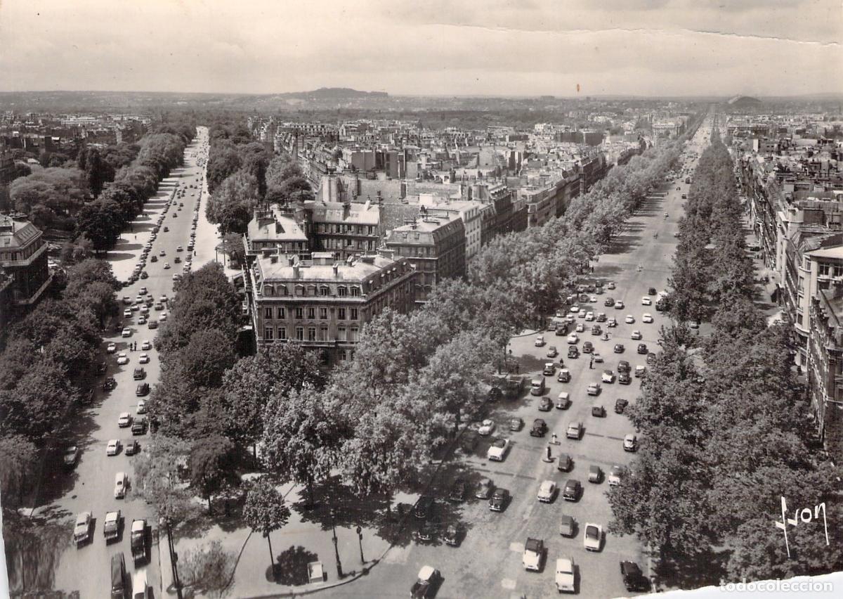 Postales: Postal de Par&iacute;s Vista A&eacute;rea de la Avenida Foch y de la Grande Arm&eacute;e