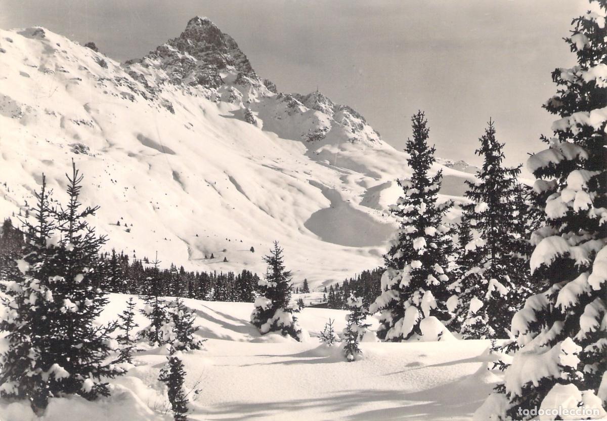 Postales: Postal de M&eacute;ribel con Paisaje de Nieve en los Alpes