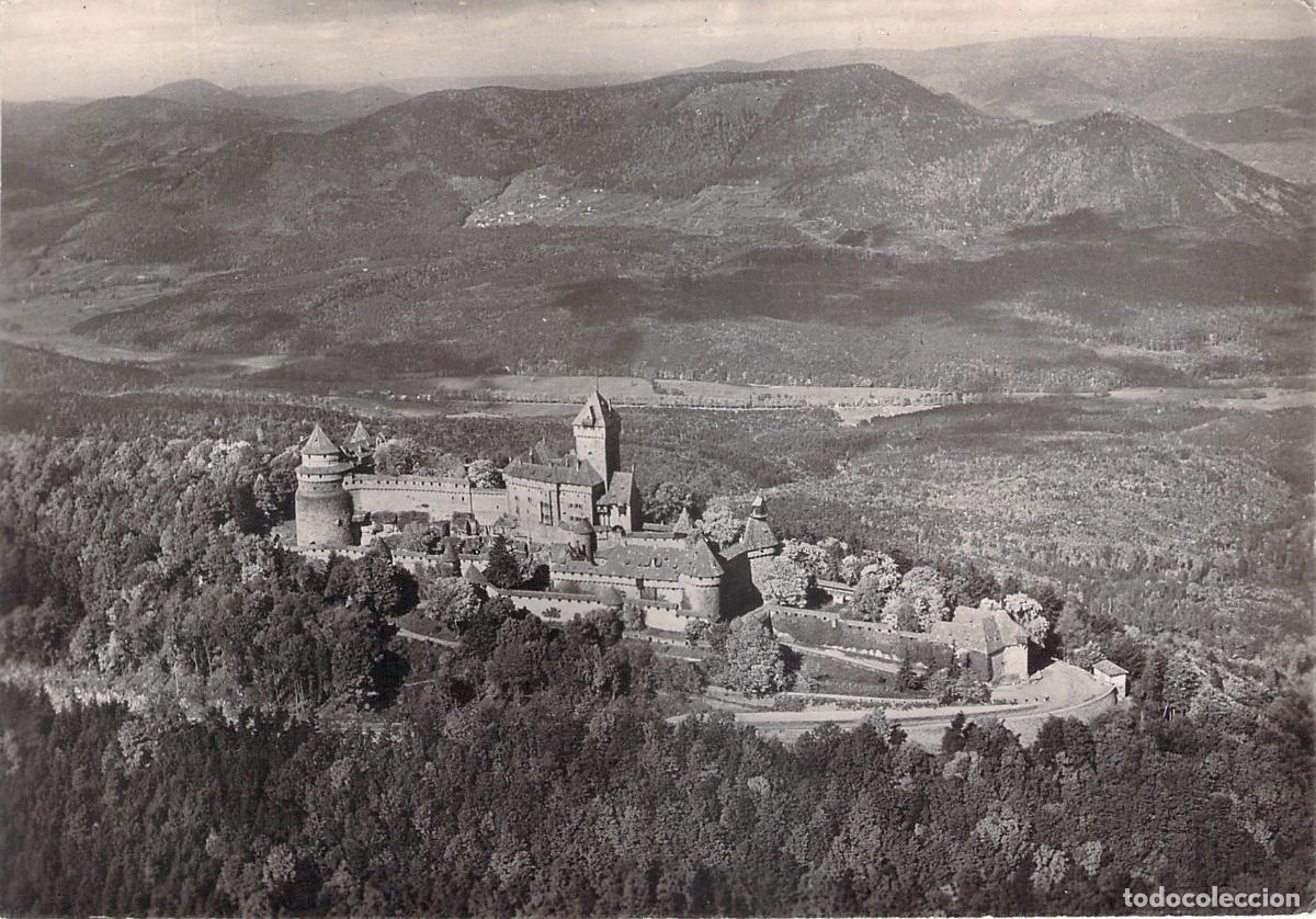 Postales: Postal Castillo de Haut-Koenigsbourg Alsacia Vista A&eacute;rea