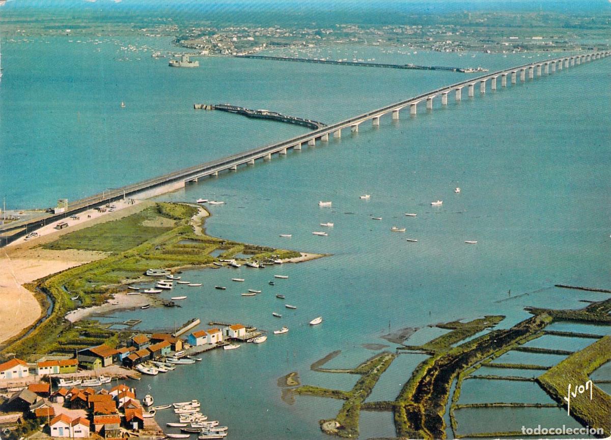 Postales: Postal de la vista a&eacute;rea del Puente de Ol&eacute;ron, Francia