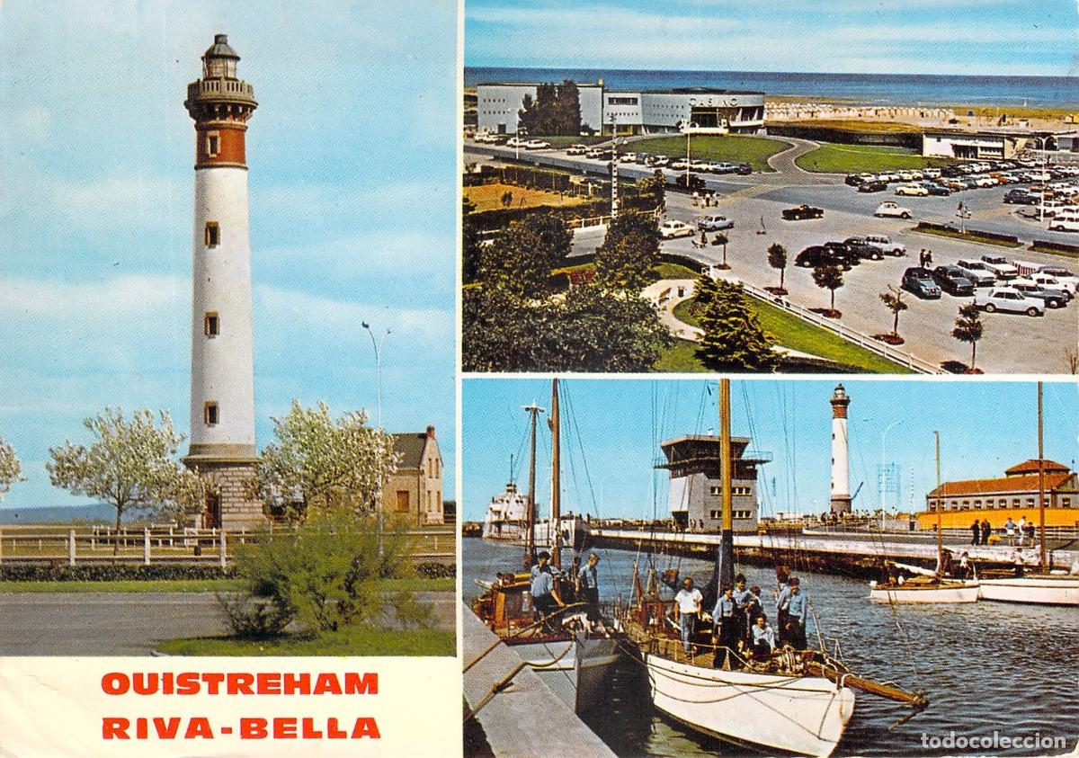 Postales: Postal Ouistreham Riva-Bella Normand&iacute;a Faro y Puerto