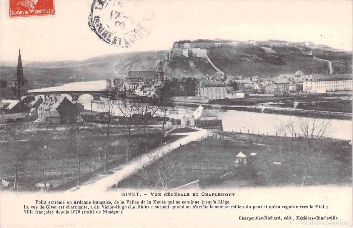 Postales: Postal de Givet y Fuerte de Charlemont