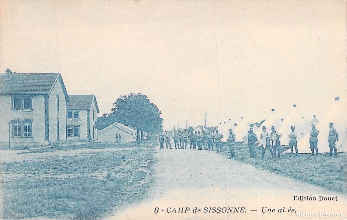 Postales: Postal Camp de Sissonne Francia Soldados y Campamento