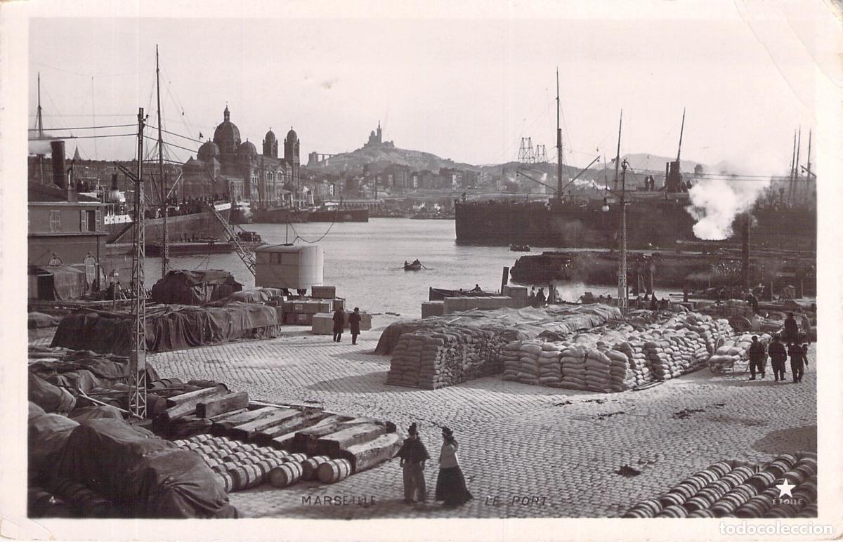 Postales: Tarjeta Postal del Puerto de Marsella con Barcos