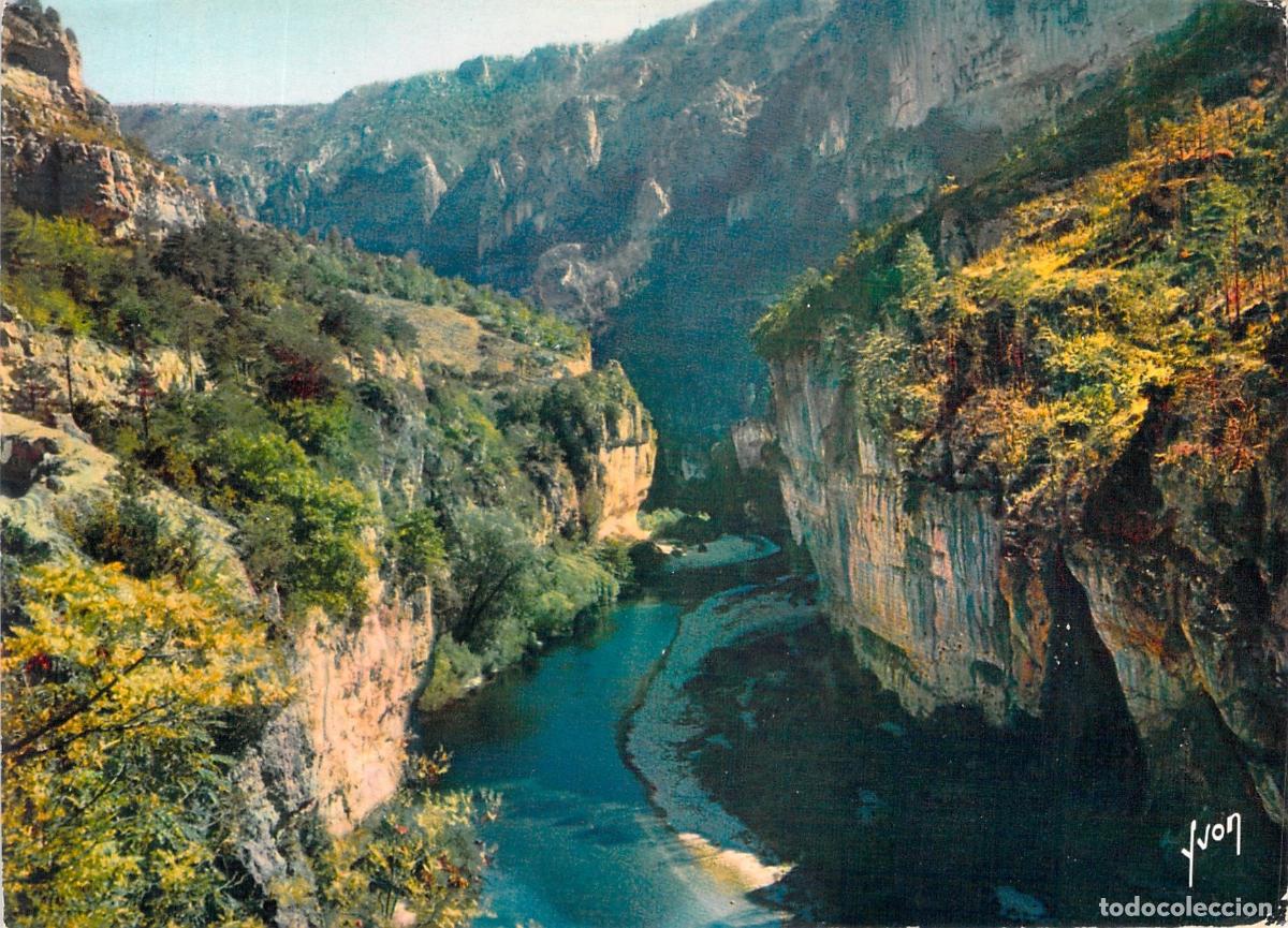 Postales: Postal de las Gorges du Tarn, Desfiladero Les D&eacute;troits, Loz&egrave;re, Francia