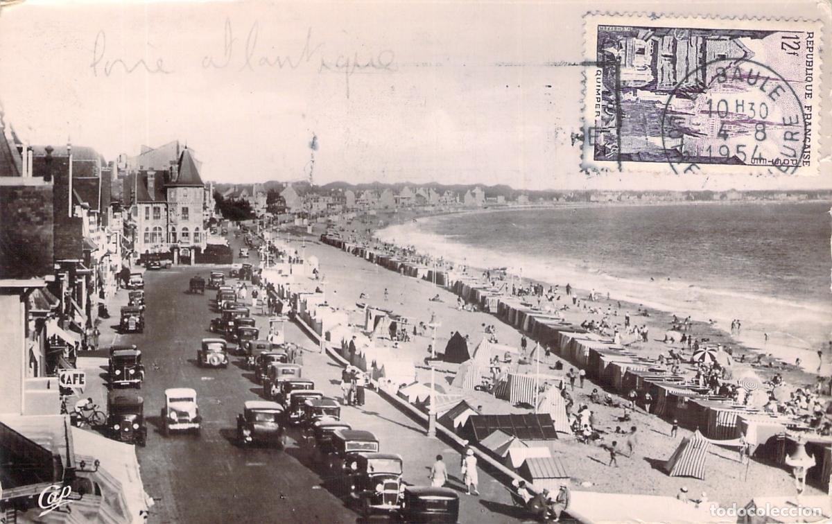 Postales: Postal de La Baule, Vista de la Playa y Avenue de l'Oc&eacute;an