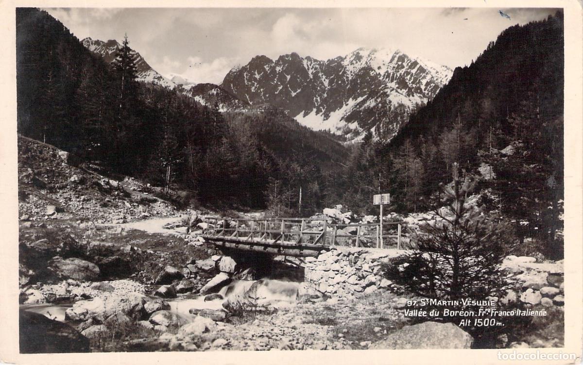 Postales: Postal de Saint-Martin-V&eacute;subie Vall&eacute;e du Bor&eacute;on Puente y Monta&ntilde;as