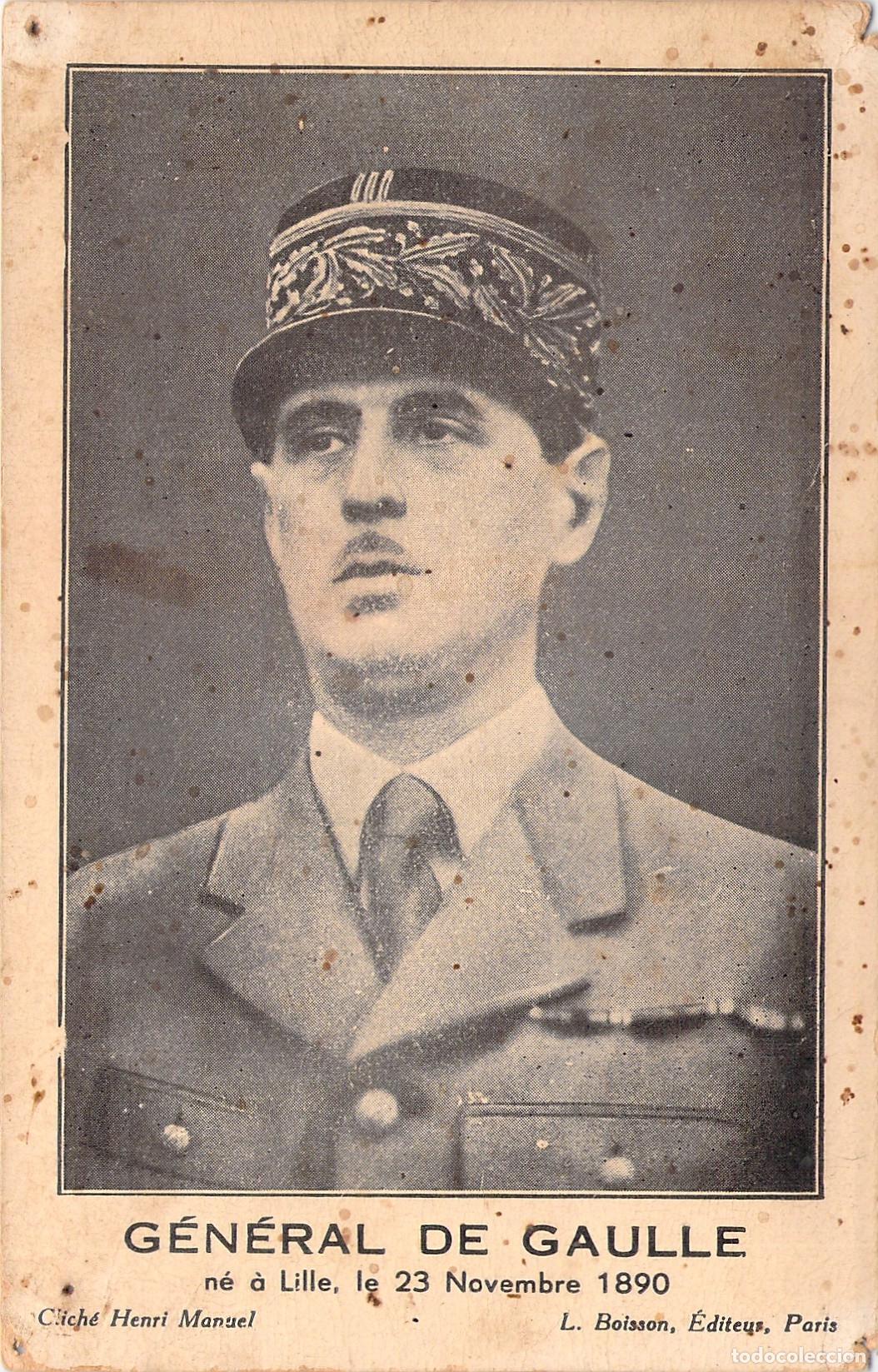 Postales: Postal Hist&oacute;rica del General Charles de Gaulle de Francia