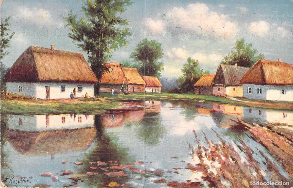Postales: Postal Art&iacute;stica Pintura de G. Kapustin Despu&eacute;s de la Lluvia