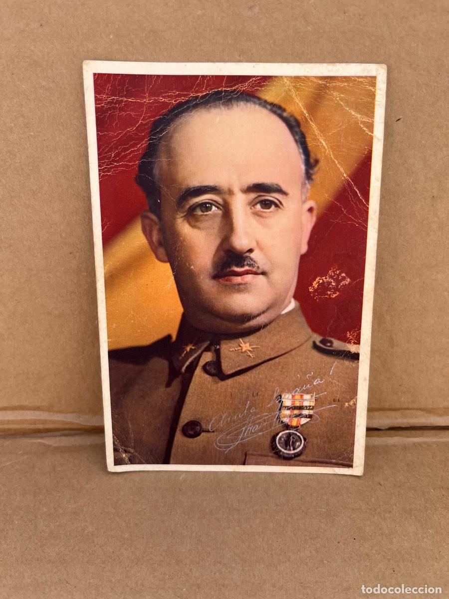 Postales: Postal Francisco Franco( con su firma)