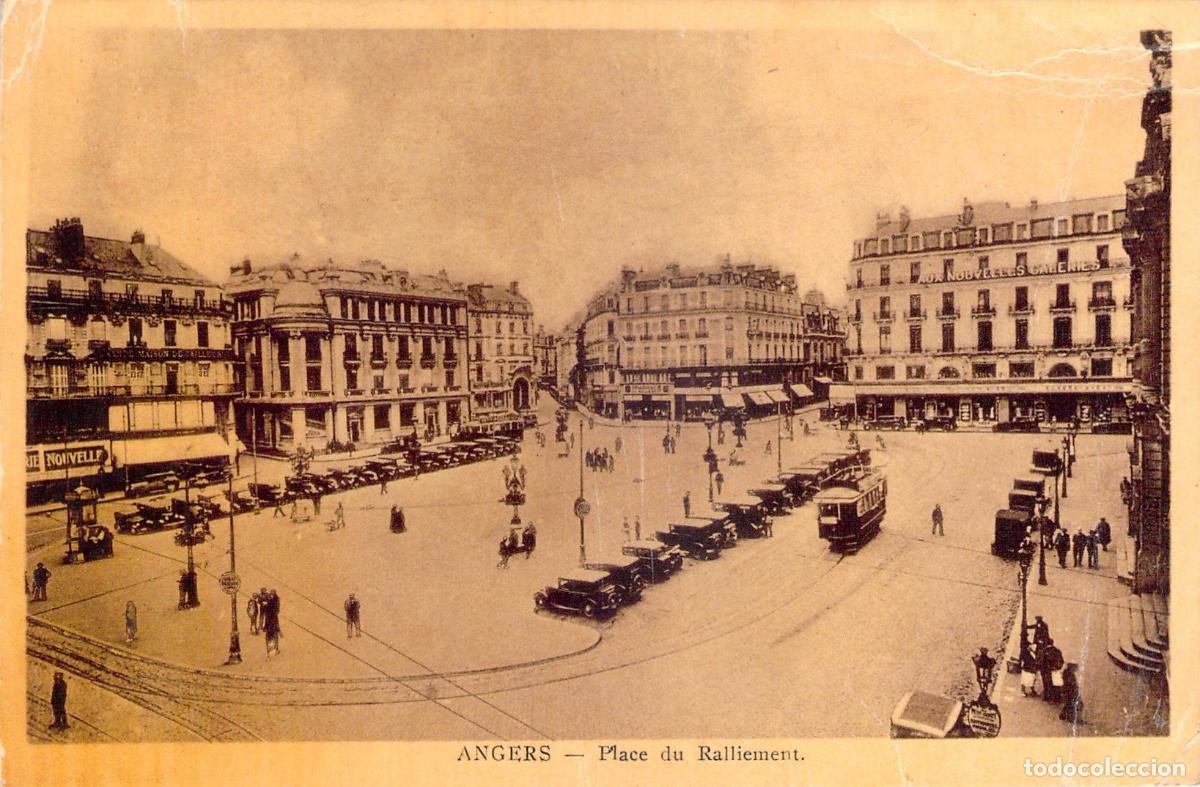 Postales: Postal de la Place du Ralliement en Angers, Francia
