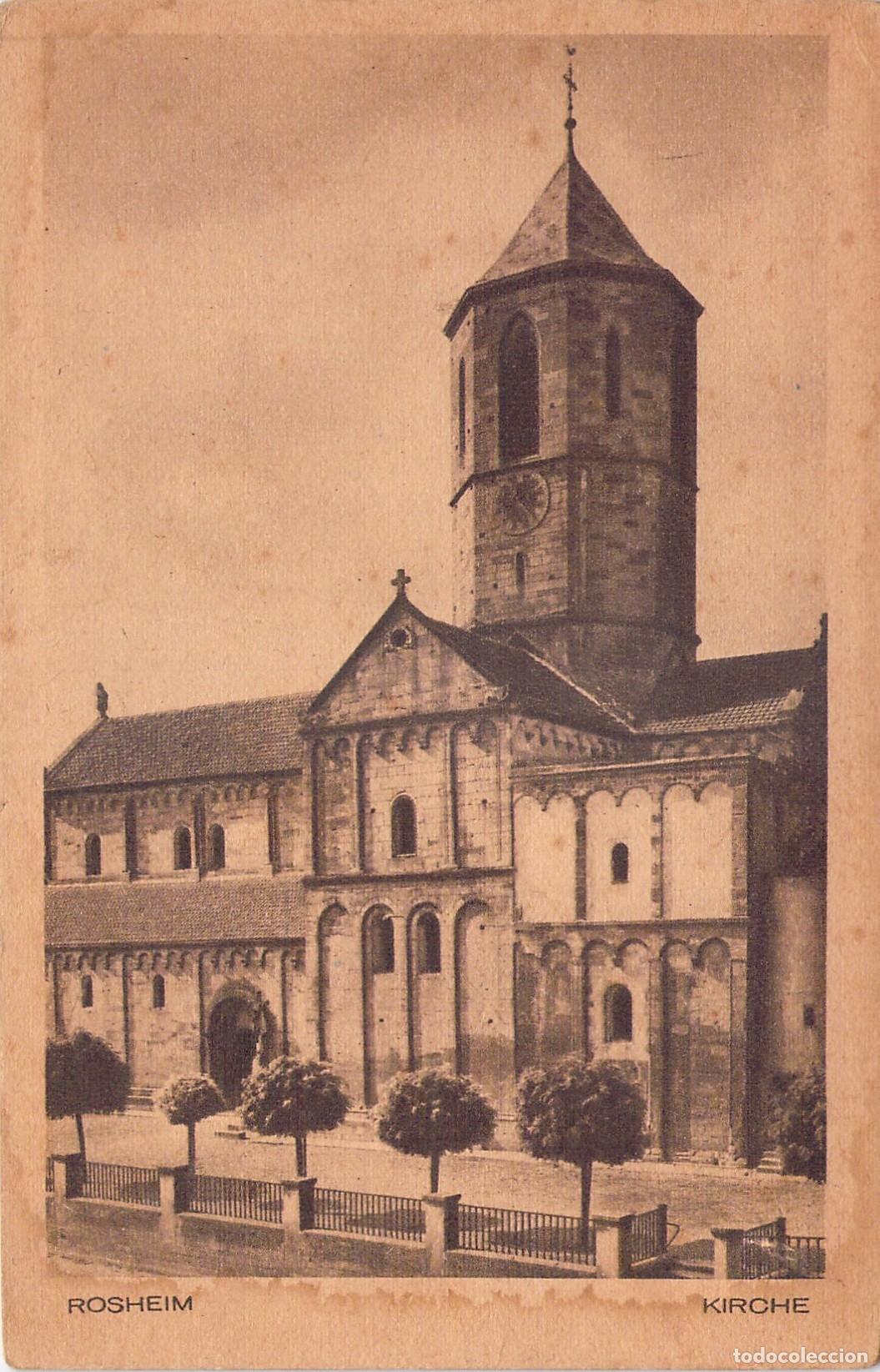Postales: Postal de la Iglesia de Rosheim, Alsacia, Arquitectura Rom&aacute;nica
