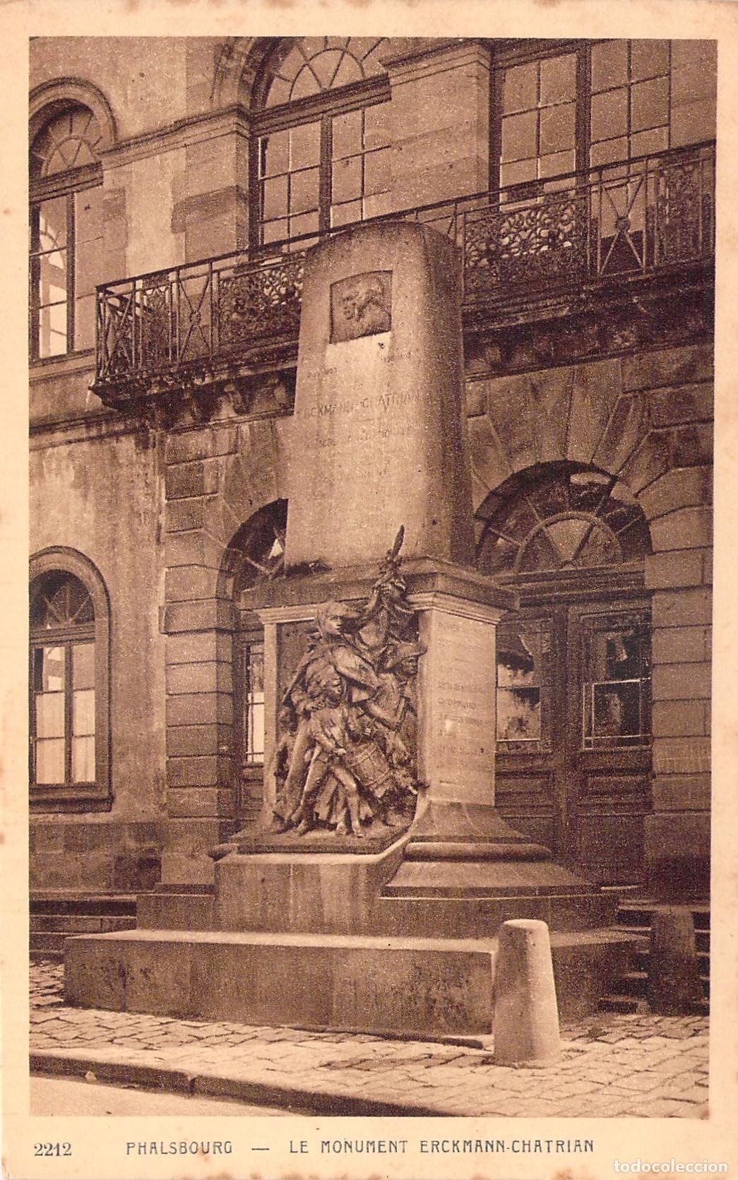 Postales: Tarjeta Postal del Monumento Erckmann-Chatrian en Phalsbourg, Francia