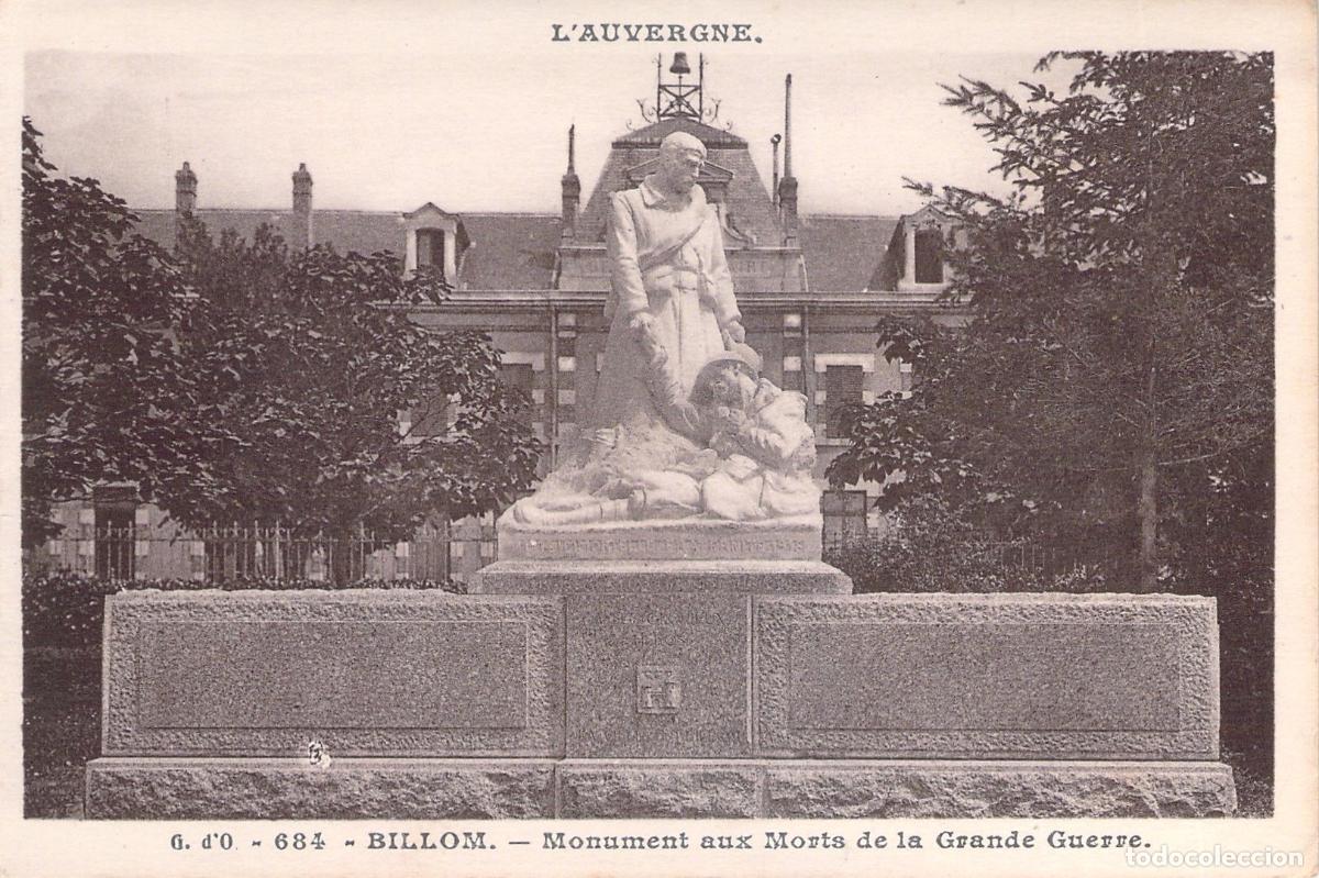 Postales: Postal Monumento a los Ca&iacute;dos de la Gran Guerra en Billom