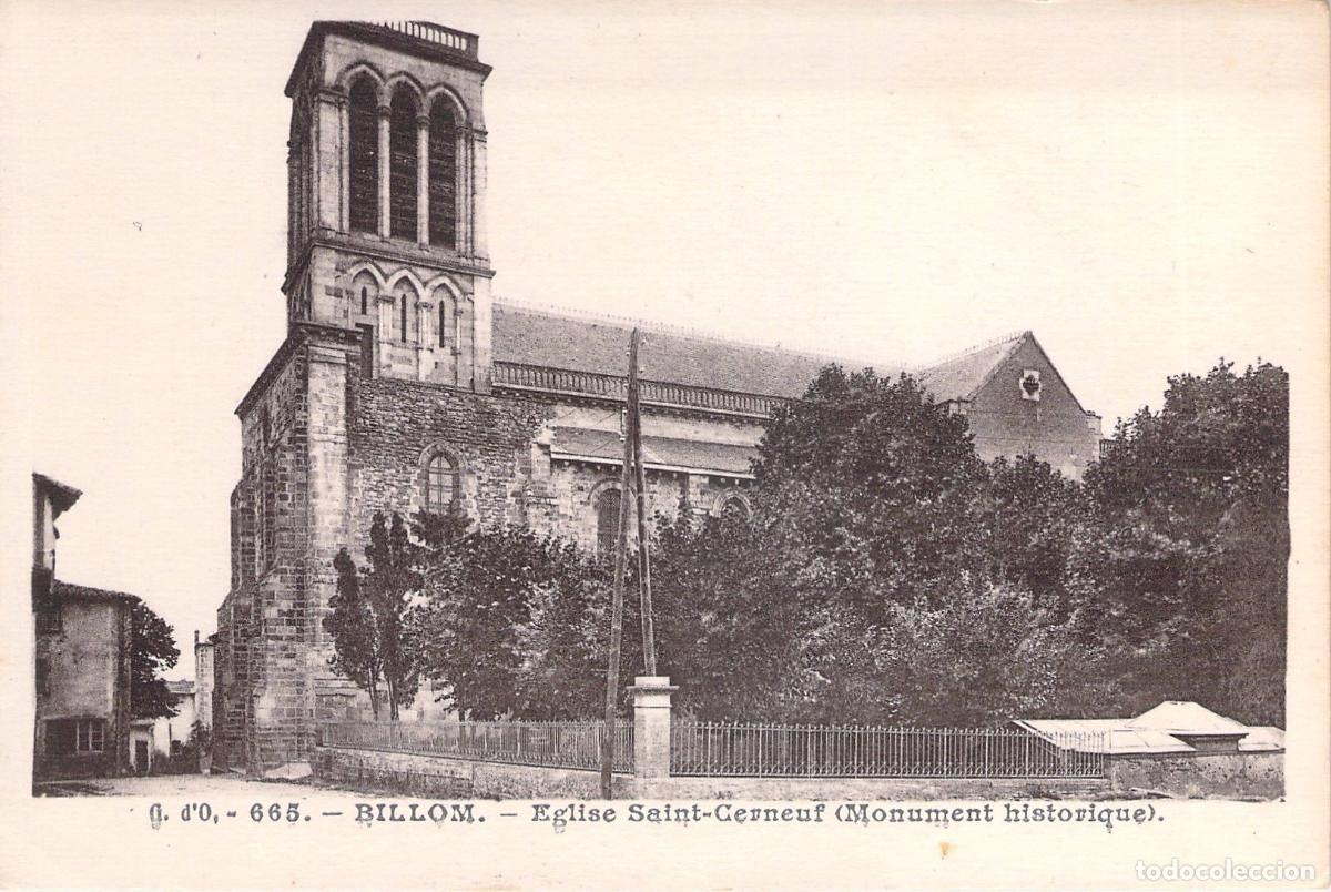Postales: Postal Iglesia Saint-Cerneuf de Billom Francia Monumento Hist&oacute;rico