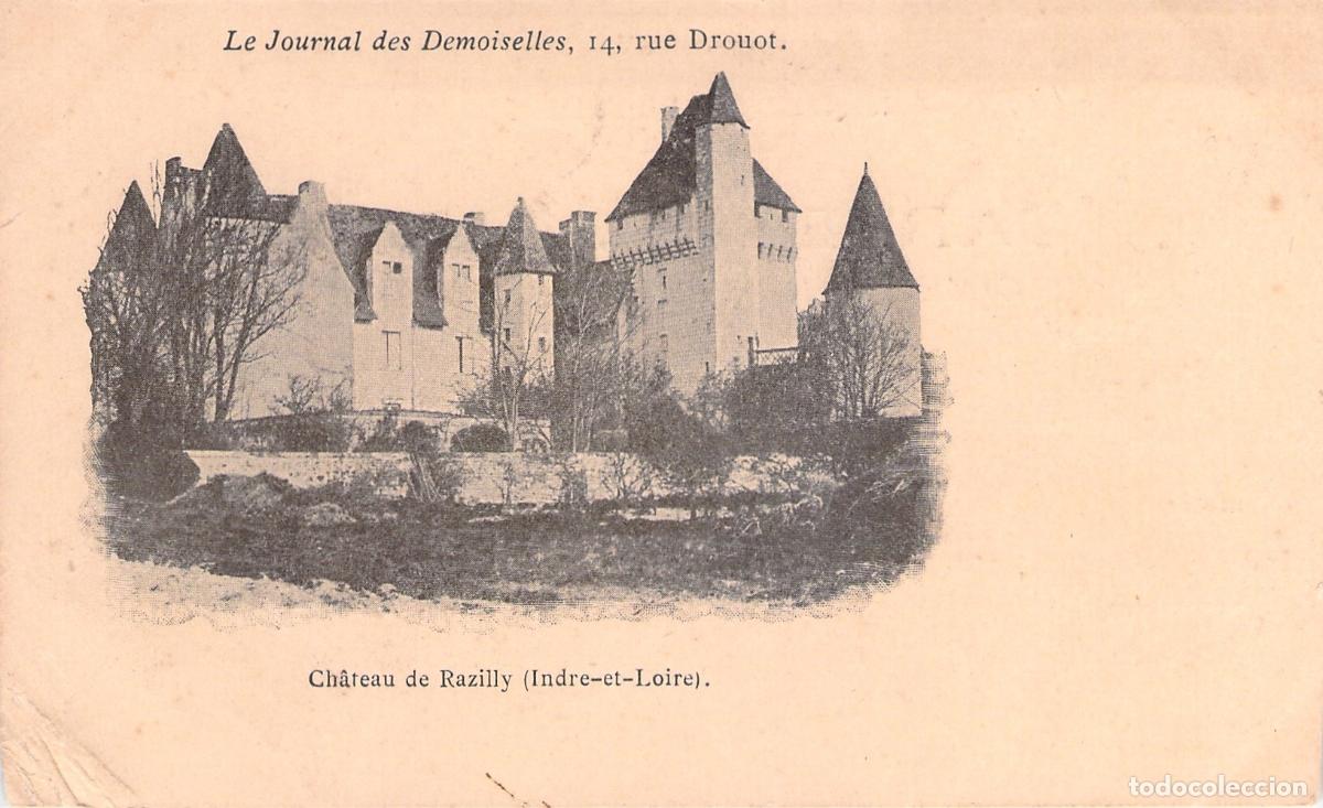 Postales: Postal del Castillo de Razilly en Indre-et-Loire, Francia