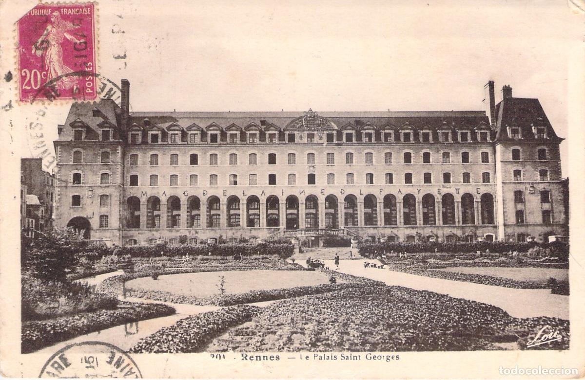 Postales: Postal de Rennes, Palacio de Saint Georges, Breta&ntilde;a, Francia