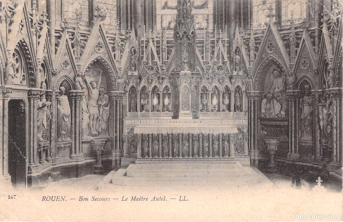 Postales: Postal Rouen Bon Secours Le Maitre Autel Altar Mayor Francia