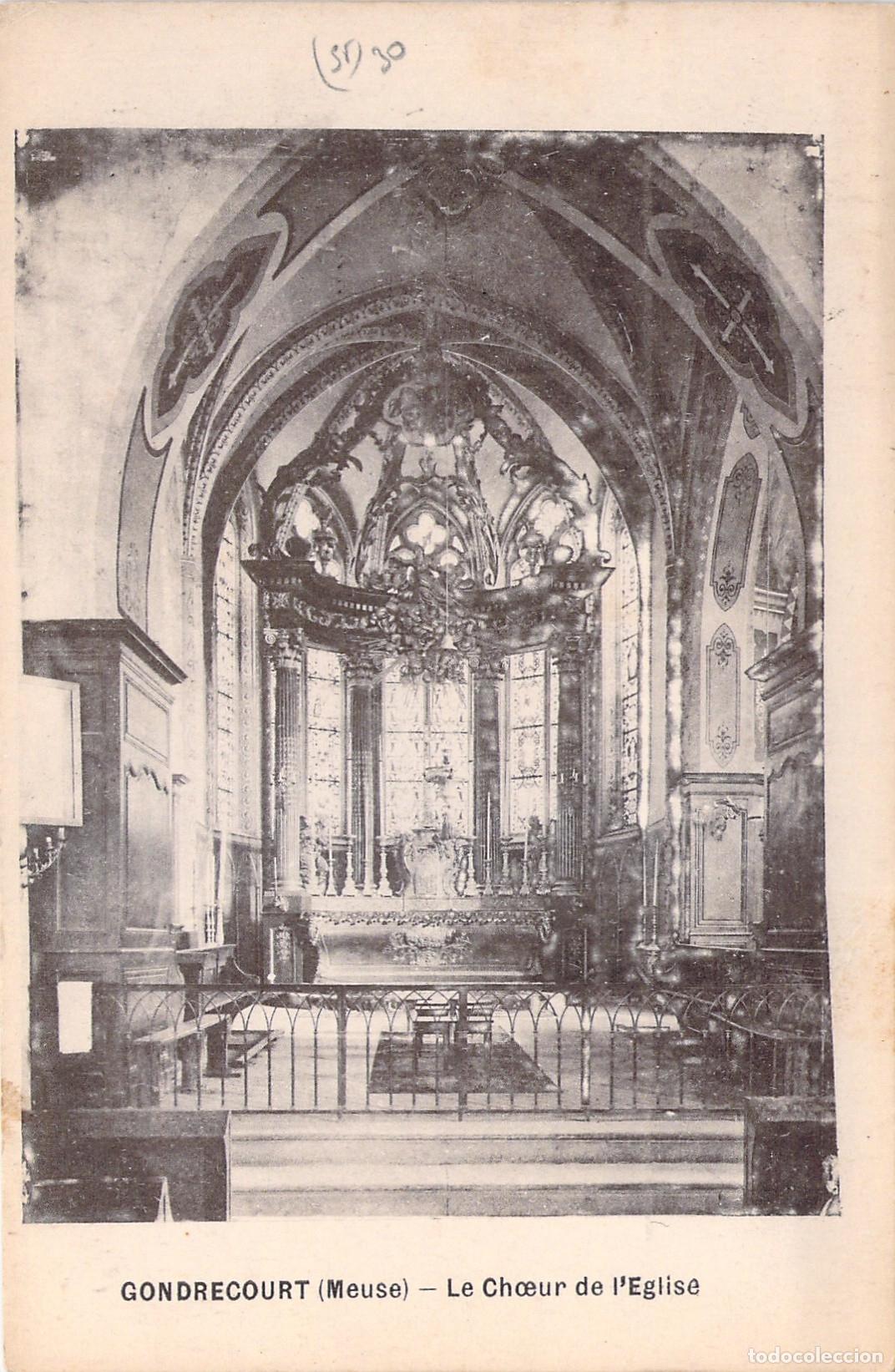 Postales: Postal Gondrecourt Meuse Francia Interior de la Iglesia