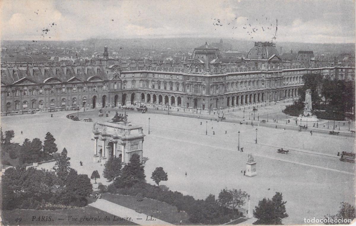 Postales: Postal de Par&iacute;s con Vista General del Louvre y Arco del Carrusel