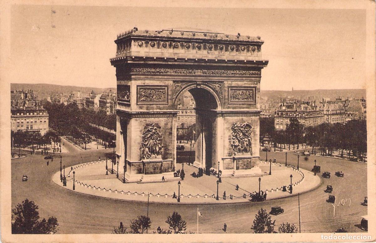 Postales: Postal de Par&iacute;s: El Arco de Triunfo de la Estrella