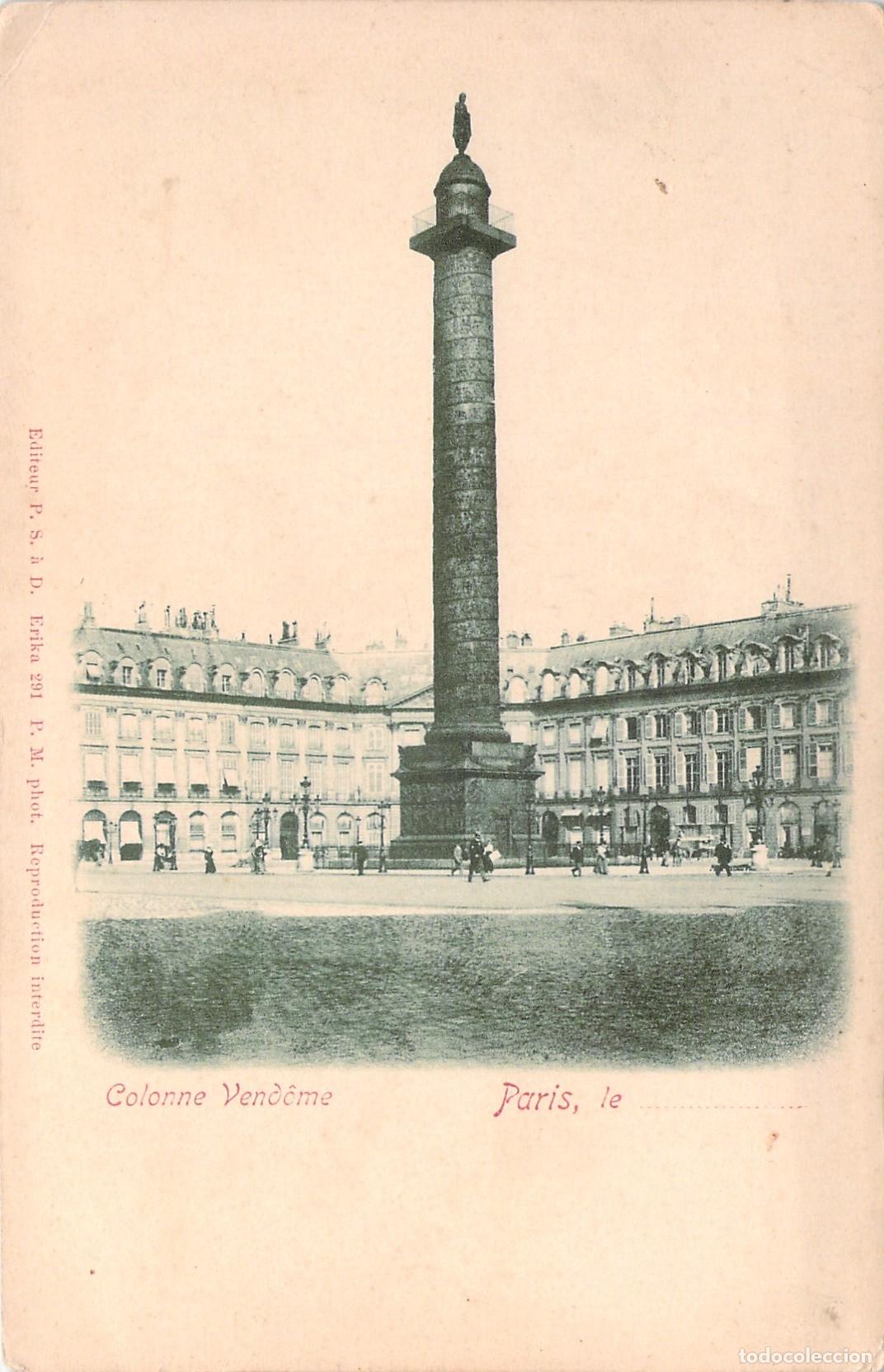 Postales: Postal de la Columna Vend&ocirc;me en Par&iacute;s