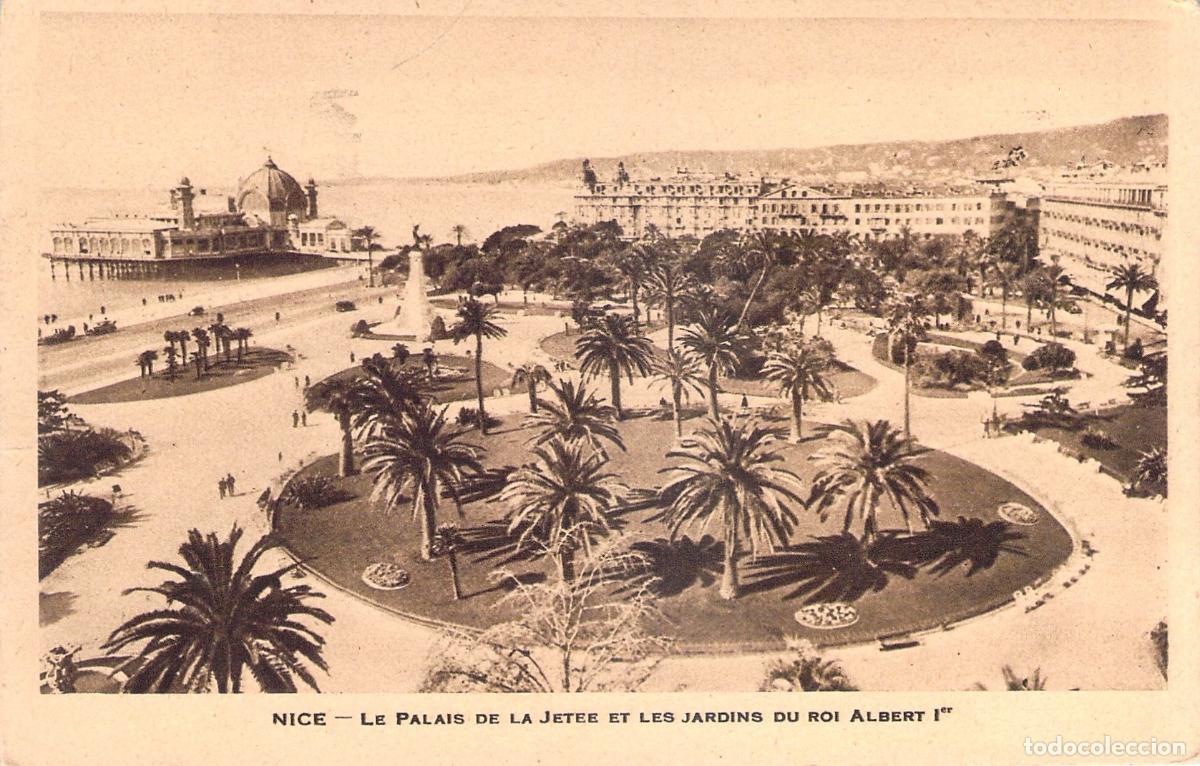 Postales: Tarjeta Postal de Niza: El Palacio de la Jet&eacute;e y Jardines del Rey Alberto