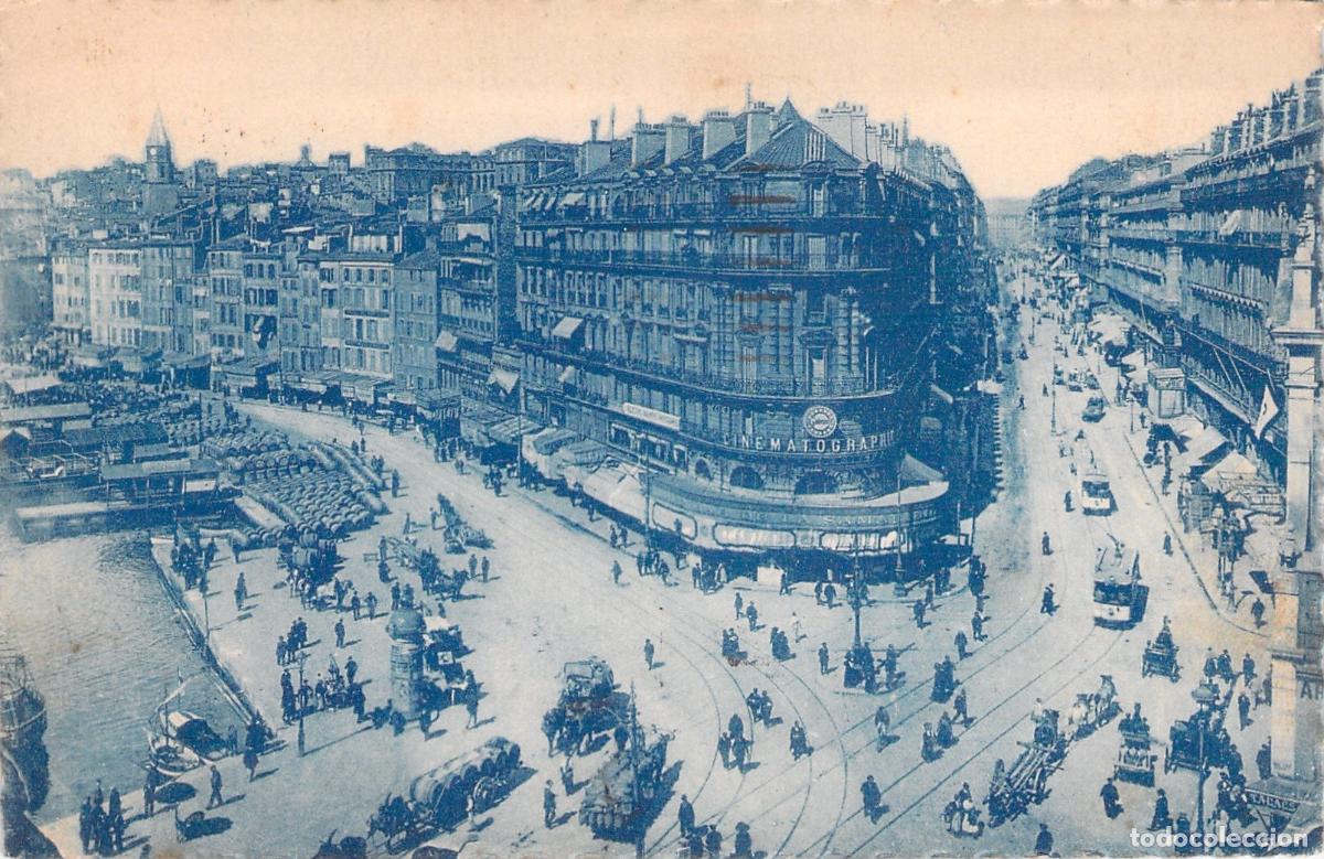 Postales: Postal de Marsella - Rue de la R&eacute;publique con Tranv&iacute;as