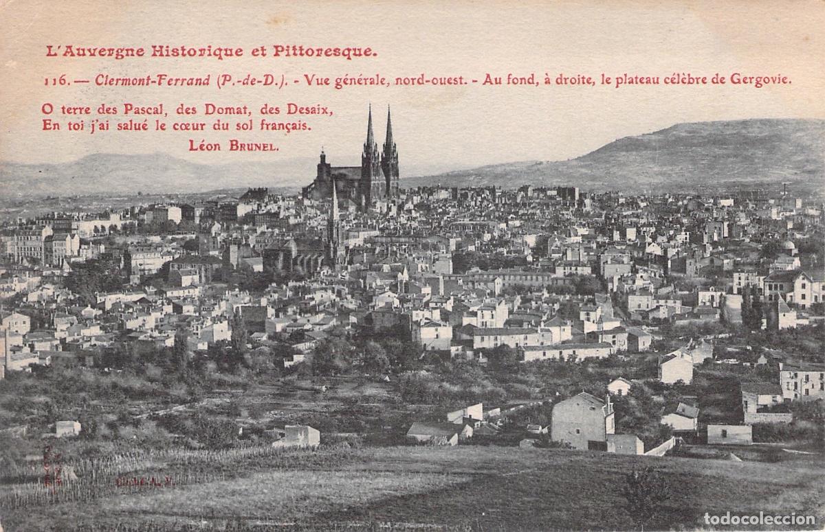 Postales: Postal de Clermont-Ferrand Vista General de la Ciudad y Catedral