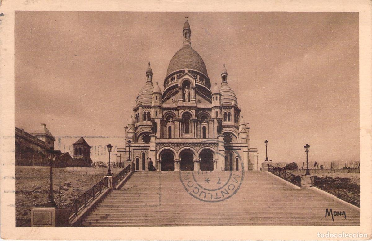 Postales: Postal de la Bas&iacute;lica del Sacr&eacute;-C&oelig;ur en Montmartre, Par&iacute;s