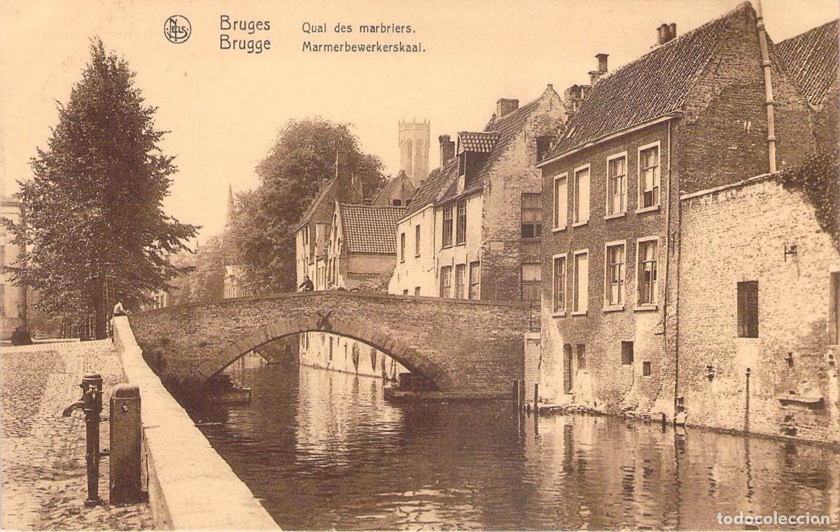 Postales: Tarjeta Postal de Brujas Quai des Marbriers B&eacute;lgica