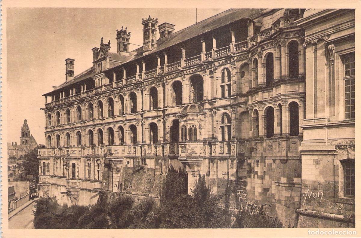 Postales: Postal del Ch&acirc;teau de Blois, Fachada Francisco I, Francia