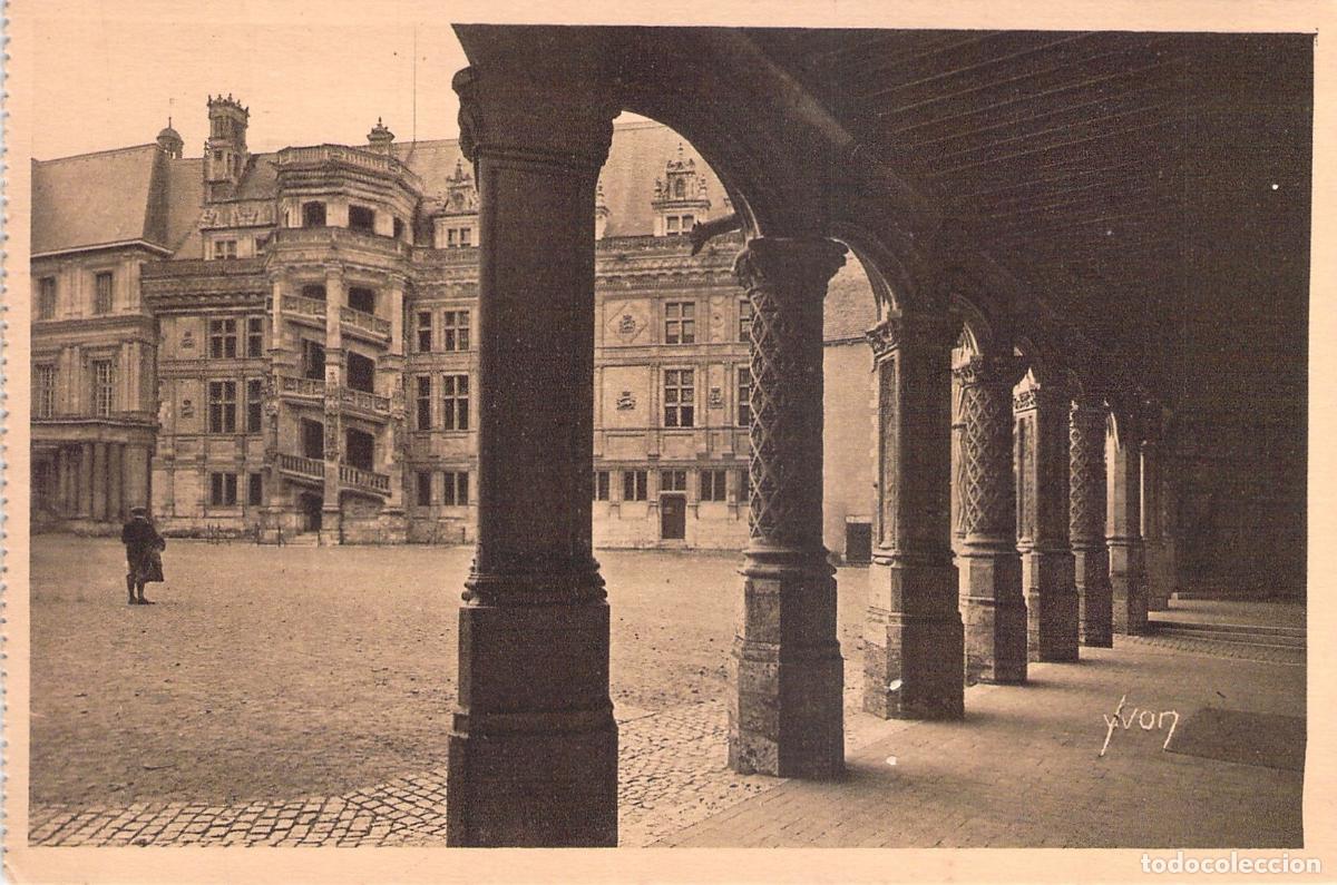 Postales: Postal Castillo de Blois Ala de Francisco I desde las Columnas