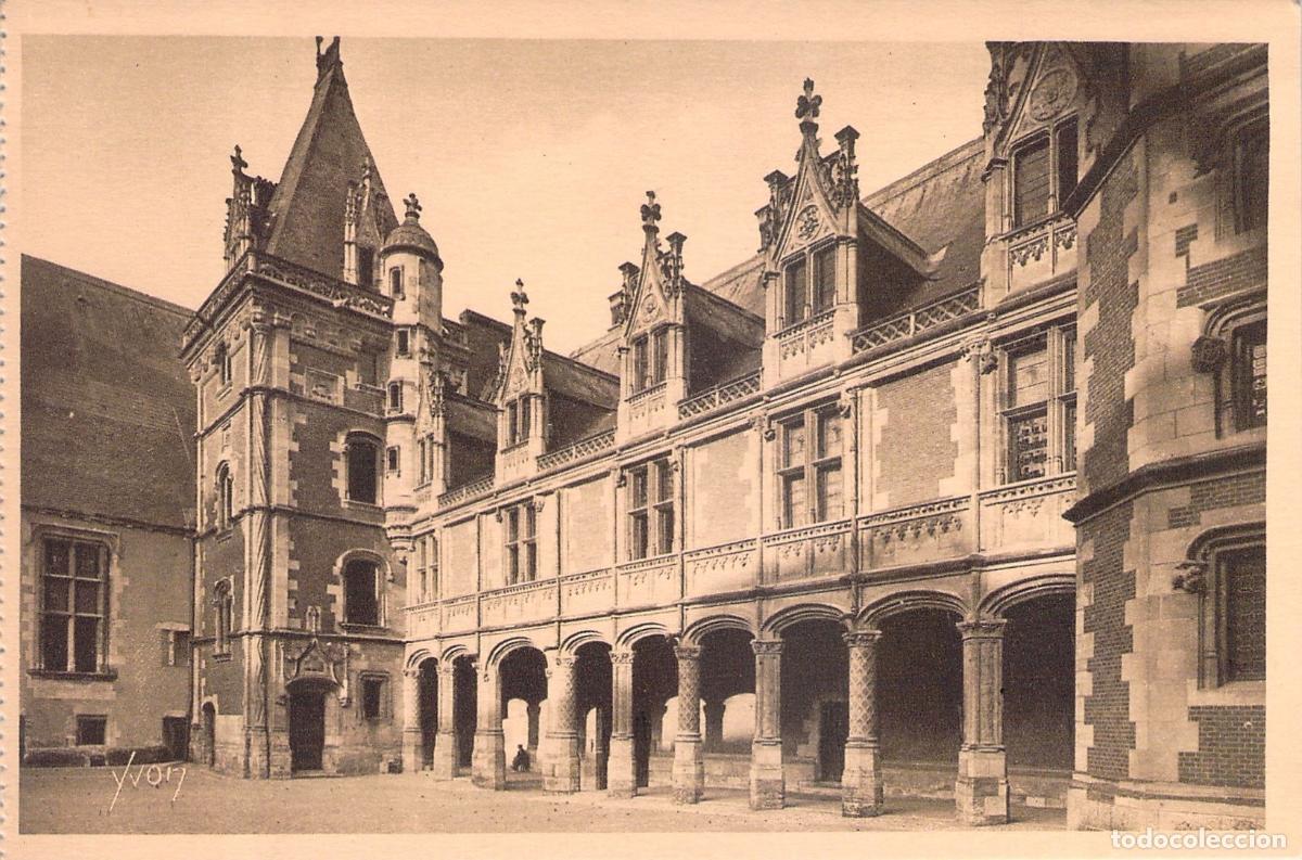 Postales: Postal Castillo de Blois Fachada Interior de Luis XII Francia