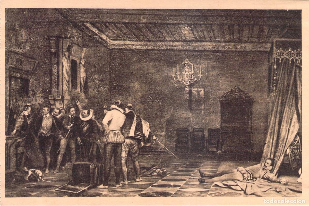 Postales: Postal Ch&acirc;teau de Blois - Asesinato del Duque de Guise por Delaroche