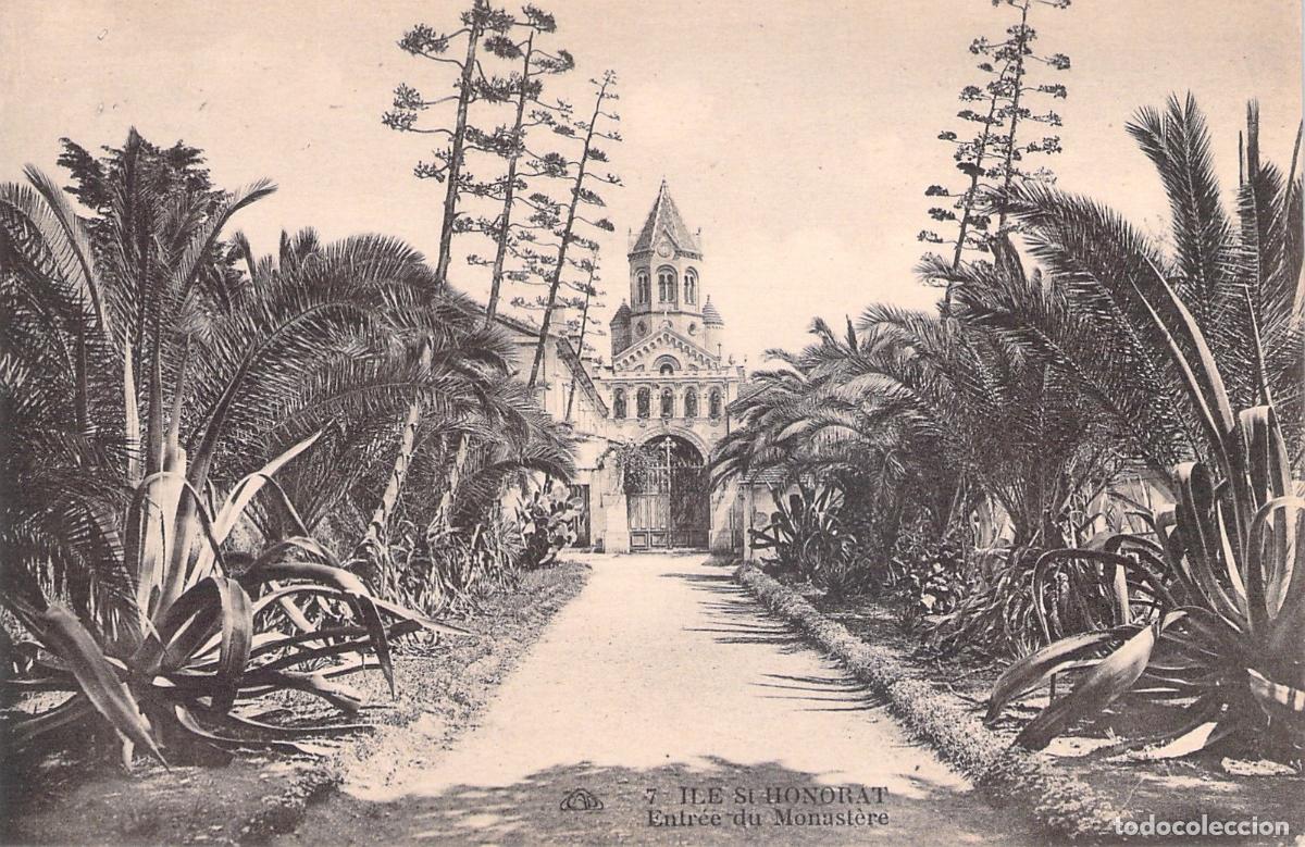Postales: Postal Entrada del Monasterio de la Isla Saint-Honorat Francia