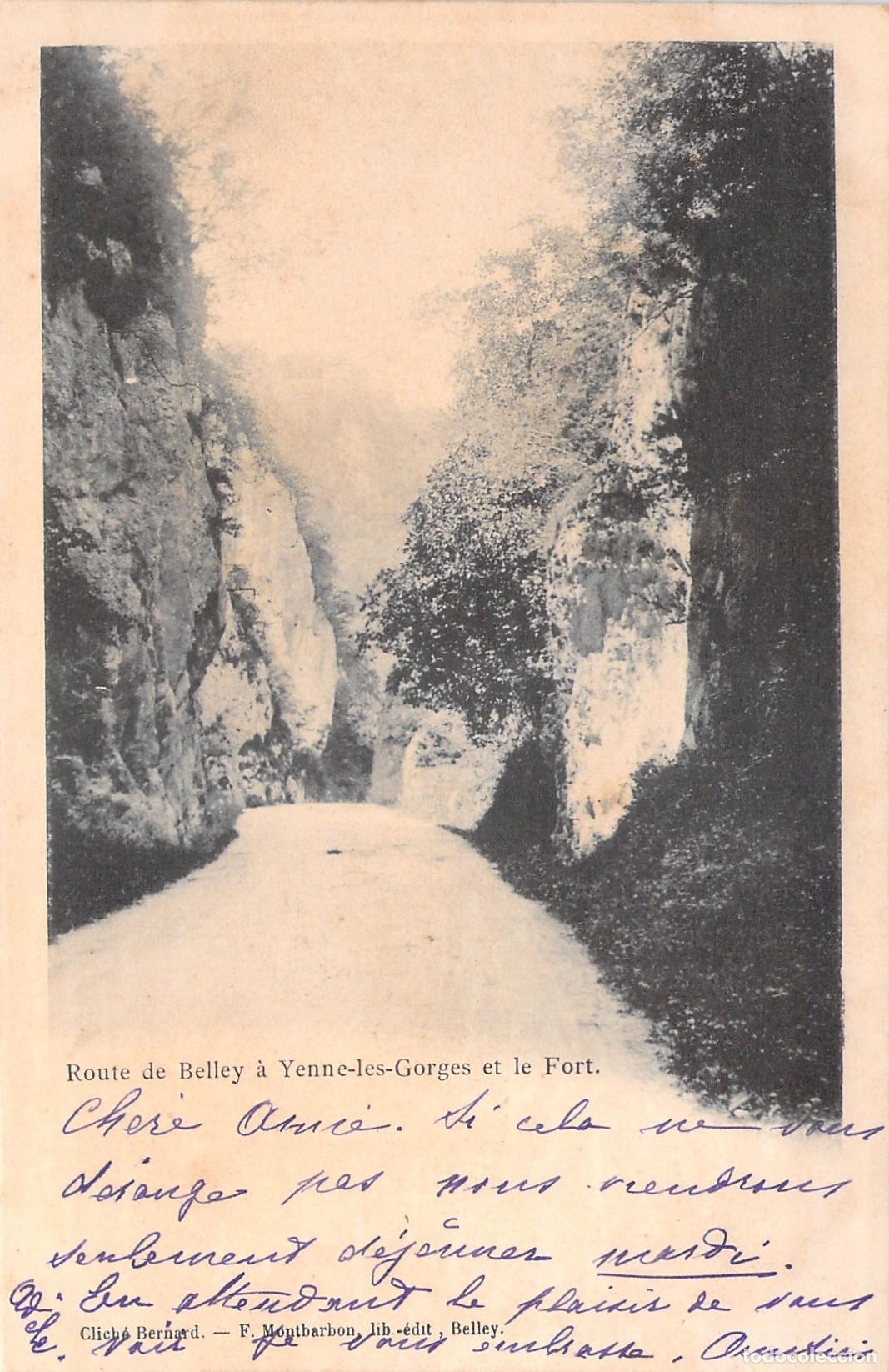 Postales: Postal de la ruta de Belley a Yenne-les-Gorges en Francia