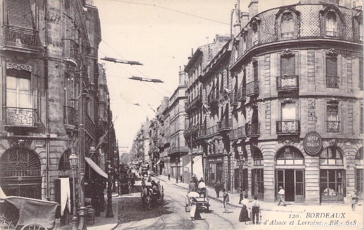 Cartes Postales: Postal de Burdeos - Cours d'Alsace et Lorraine