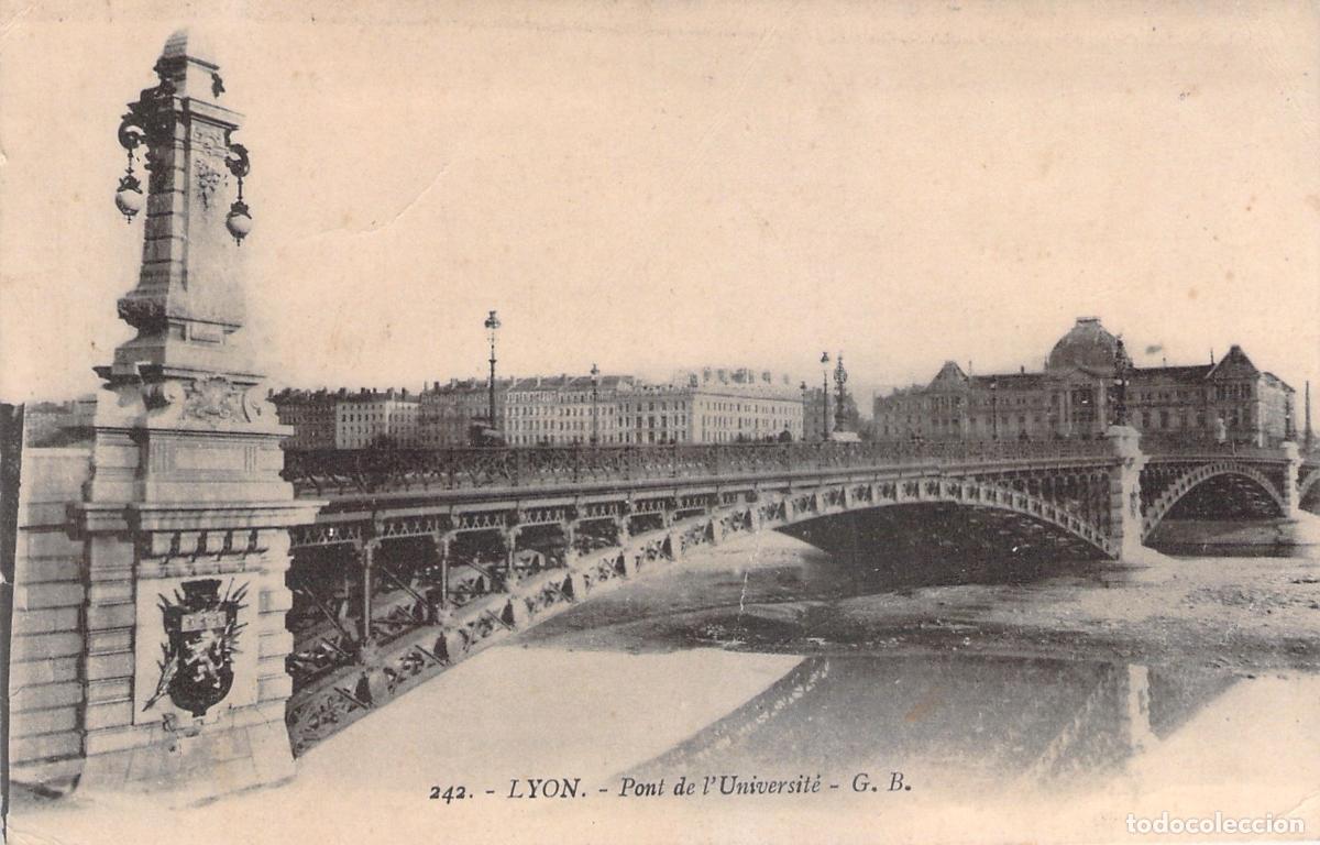 Postcards: Tarjeta Postal de Lyon - Pont de l'Universit&eacute;, Francia