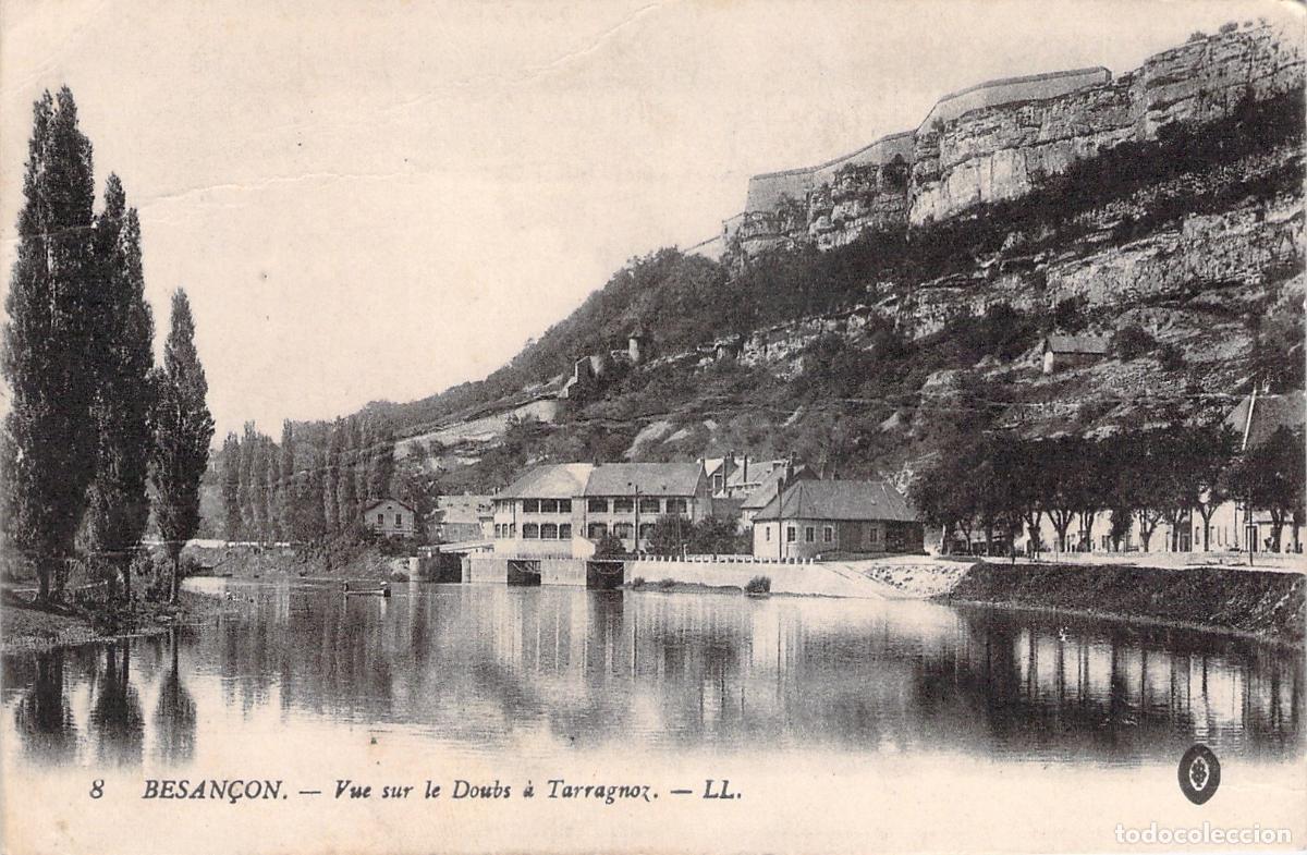 Postcards: Postal de Besan&ccedil;on: Vista del R&iacute;o Doubs en Tarragnoz, Francia