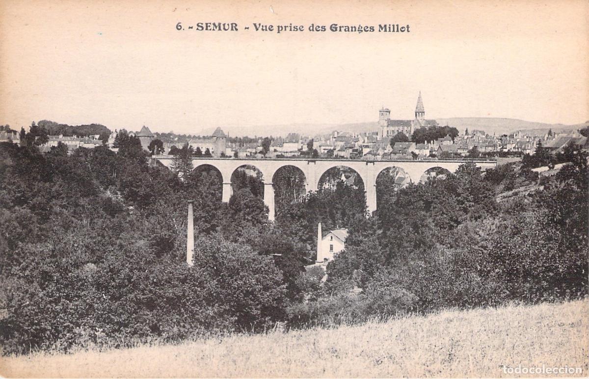Cartoline: Postal de Semur-en-Auxois - Vista desde Granges Millot y Viaducto