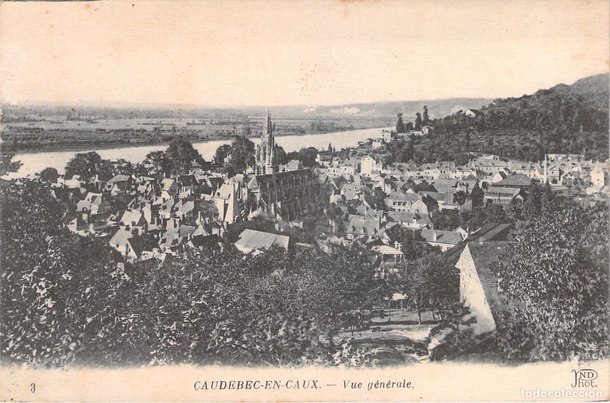 Cartoline: Postal de Caudebec-en-Caux Vista General de la Ciudad de Francia