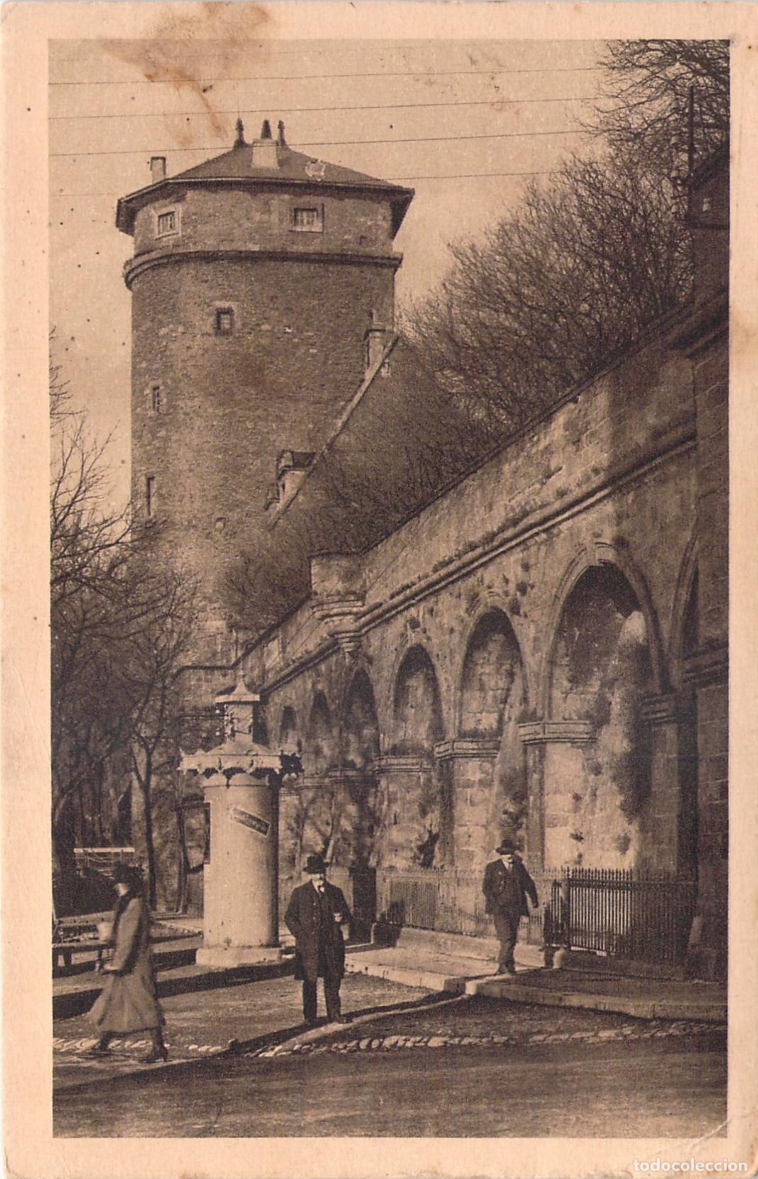 Postales: Postal de Rodez: Tour des Corbi&egrave;res y sus Murallas, Francia